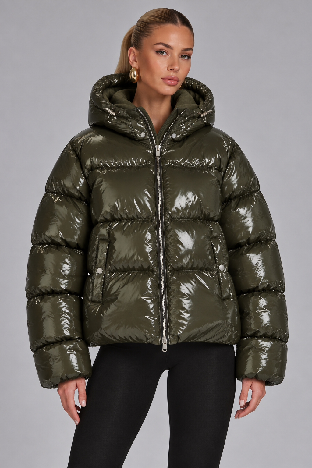 KURZE GLÄNZENDE DAUNENJACKE – Ansicht 7