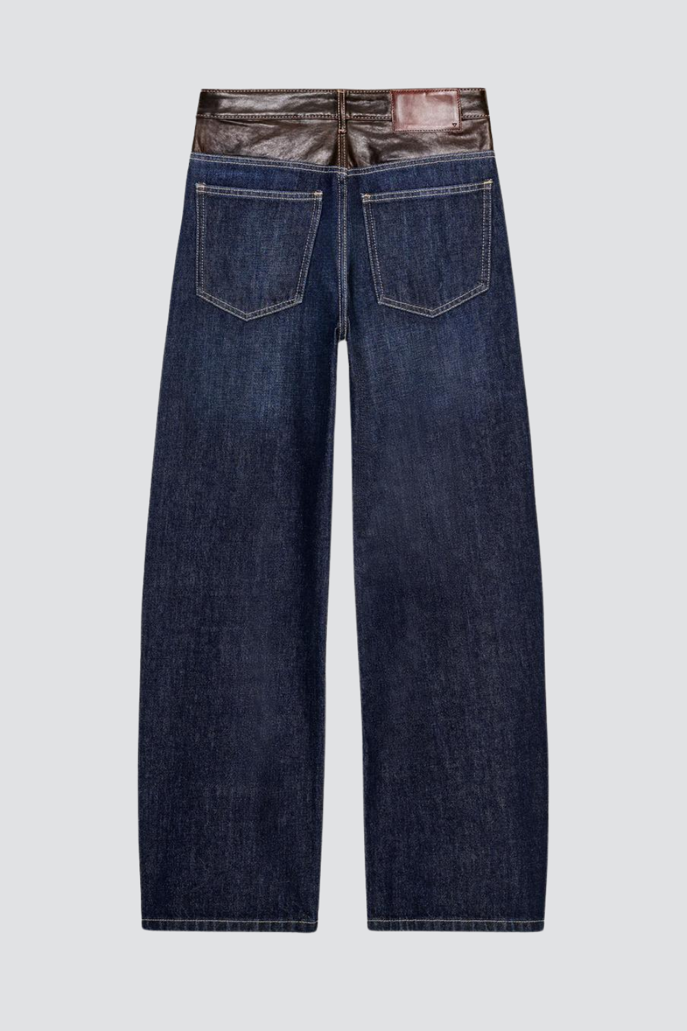 HIGH-WAIST-LEDERJEANS – Ansicht 1