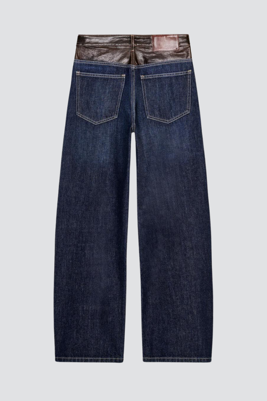 HIGH-WAIST-LEDERJEANS – Ansicht 1
