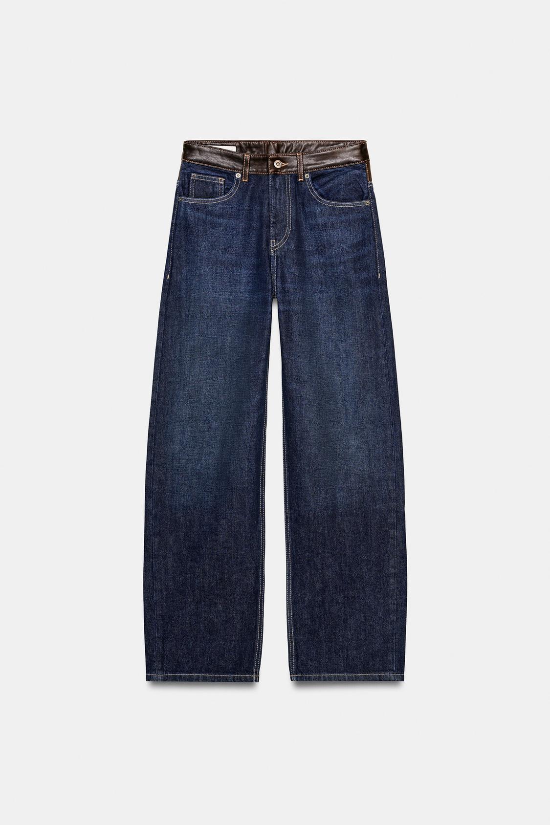 HIGH-WAIST-LEDERJEANS – Ansicht 2