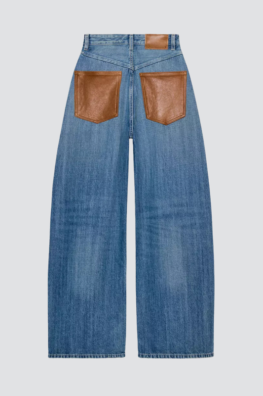 JEANS MIT LEDERTASCHEN – Ansicht 1