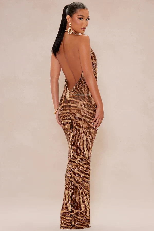 MAXIKLEID LEOPARD SEQUIN – Ansicht 3