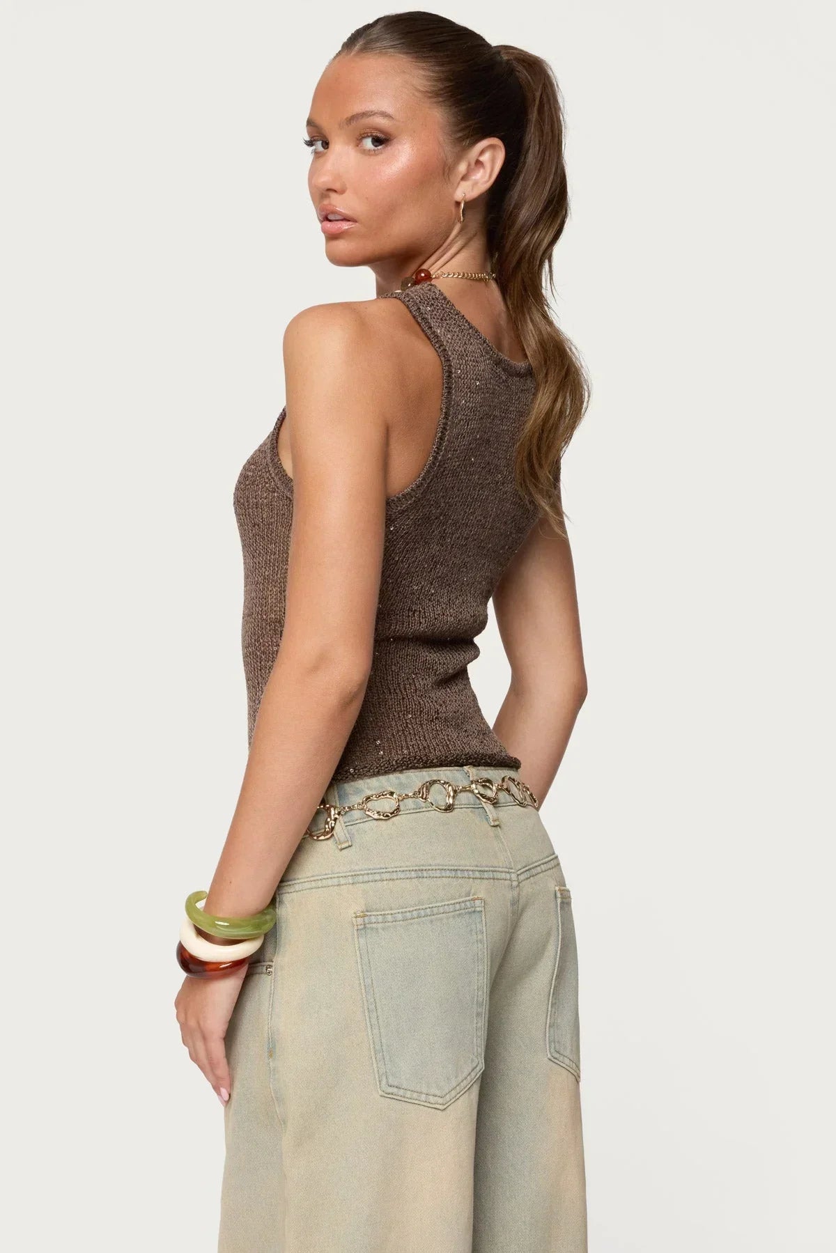STRICK-TANKTOP ELVIRA MIT PAILLETTEN – Ansicht 2