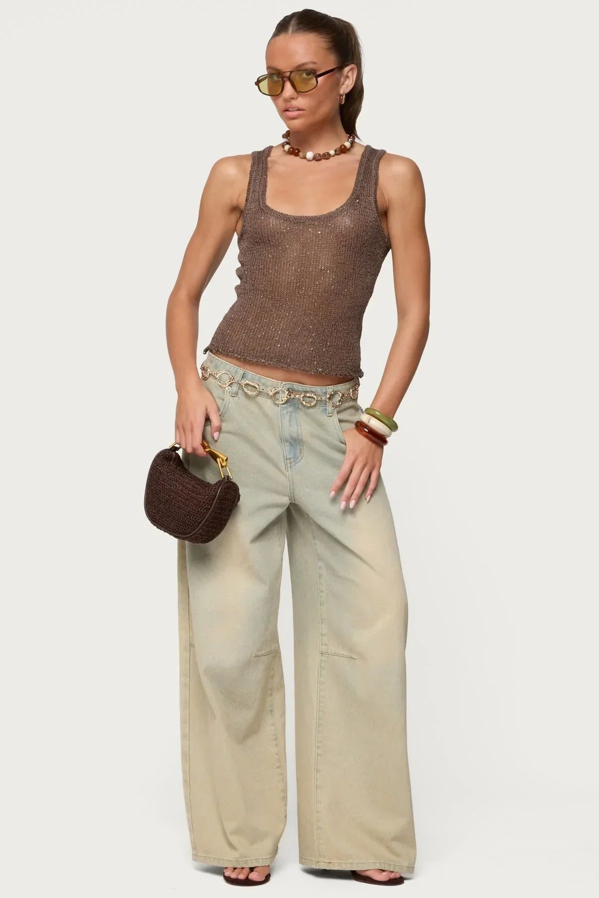 STRICK-TANKTOP ELVIRA MIT PAILLETTEN – Ansicht 5