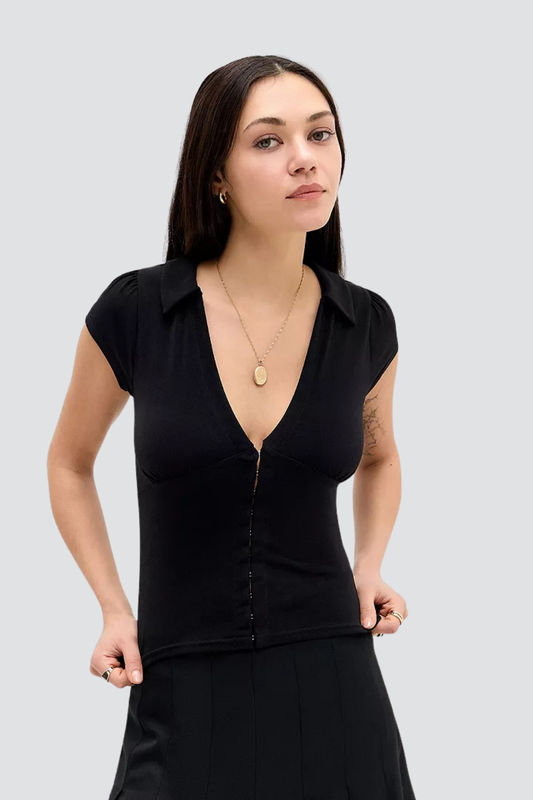 HOOK & EYELET BUTTON-DOWN SHIRT – Ansicht 1