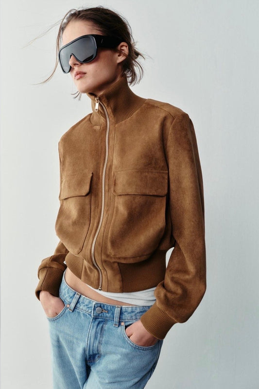 CÉLINA LEDERJACKE IM FLIEGERSTIL – Ansicht 1